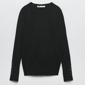 Zara Basic Knit Sweater Black